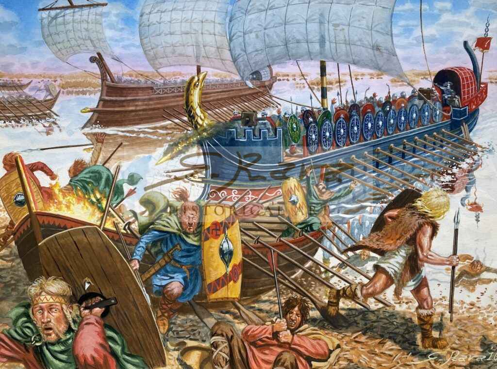 Raids Ancient Rome ROM0264-Roman naval raid against the Bosphorean Goths, 262 AD ...